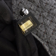 Quilted Wool and Calfskin Single Flap