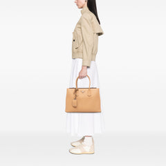 Saffiano Cuir Twin Lock Satchel