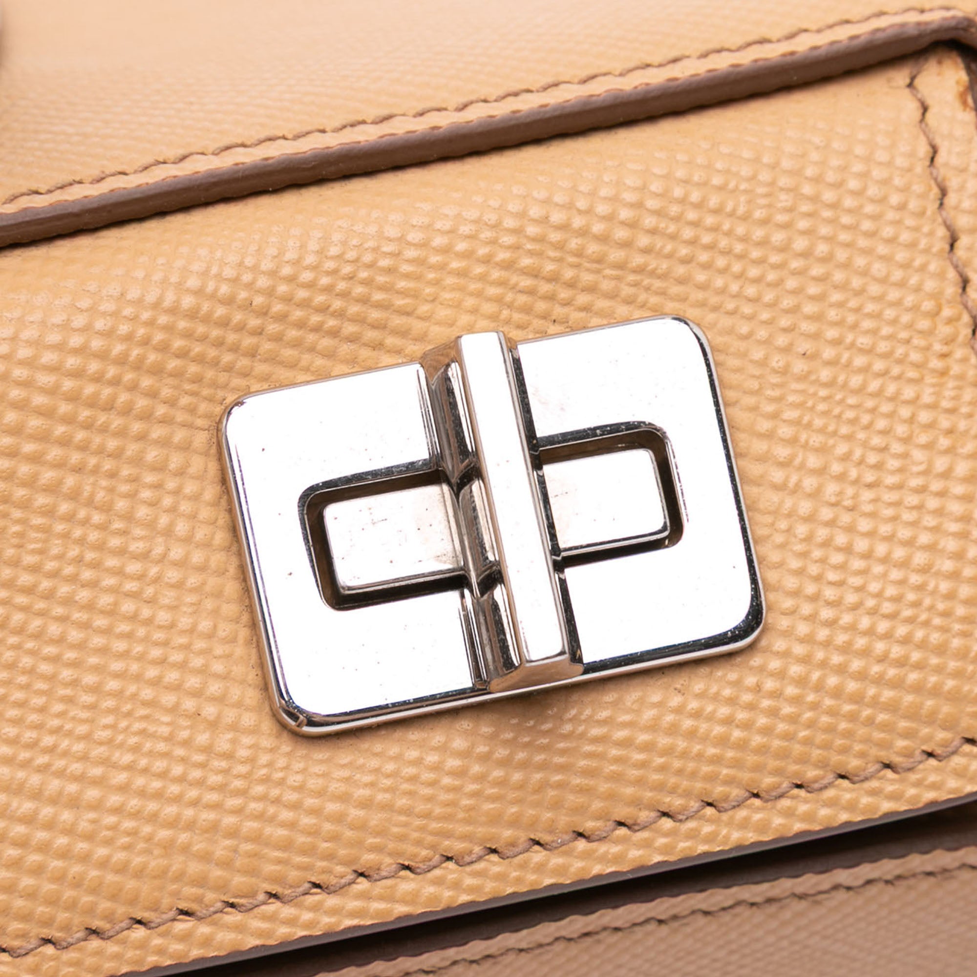 Saffiano Cuir Twin Lock Satchel