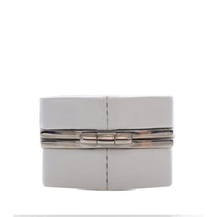 Patent Goatskin Make-Up Box Clutch With Chain