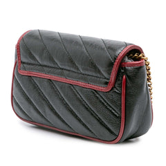 Super Mini GG Marmont Matelasse Leather Torchon Flap Crossbody