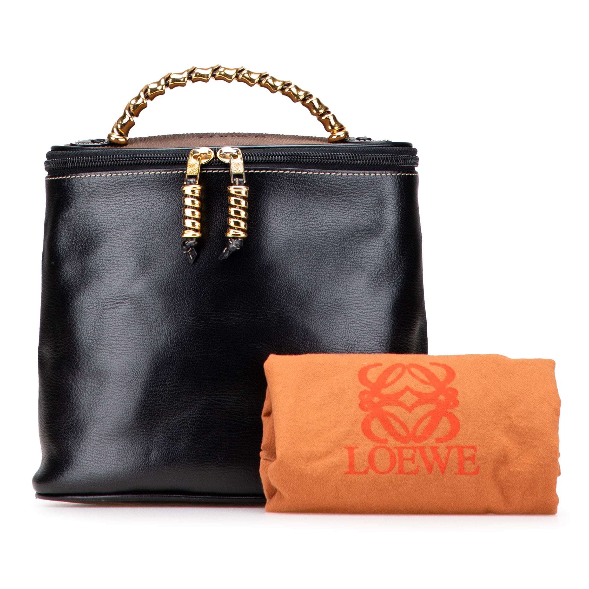 Leather Velasquez Twist Vanity Bag