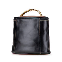 Leather Velasquez Twist Vanity Bag