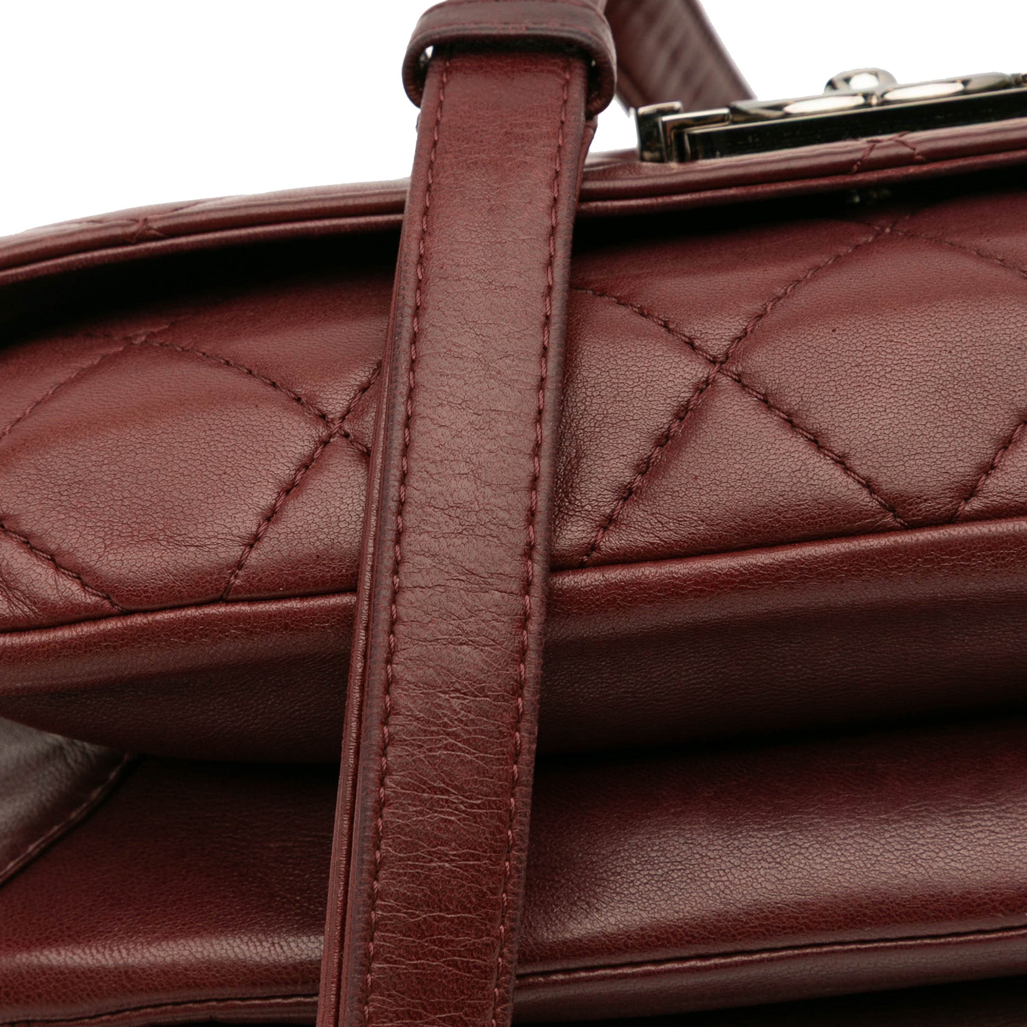 Quilted Lambskin Boy Three Compartment Flap