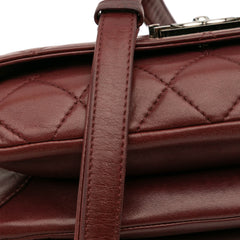 Quilted Lambskin Boy Three Compartment Flap
