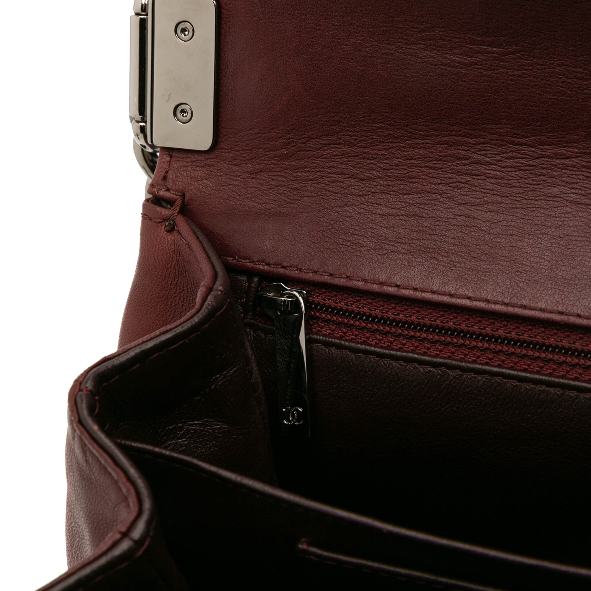 Quilted Lambskin Boy Three Compartment Flap