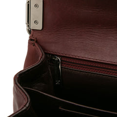 Quilted Lambskin Boy Three Compartment Flap