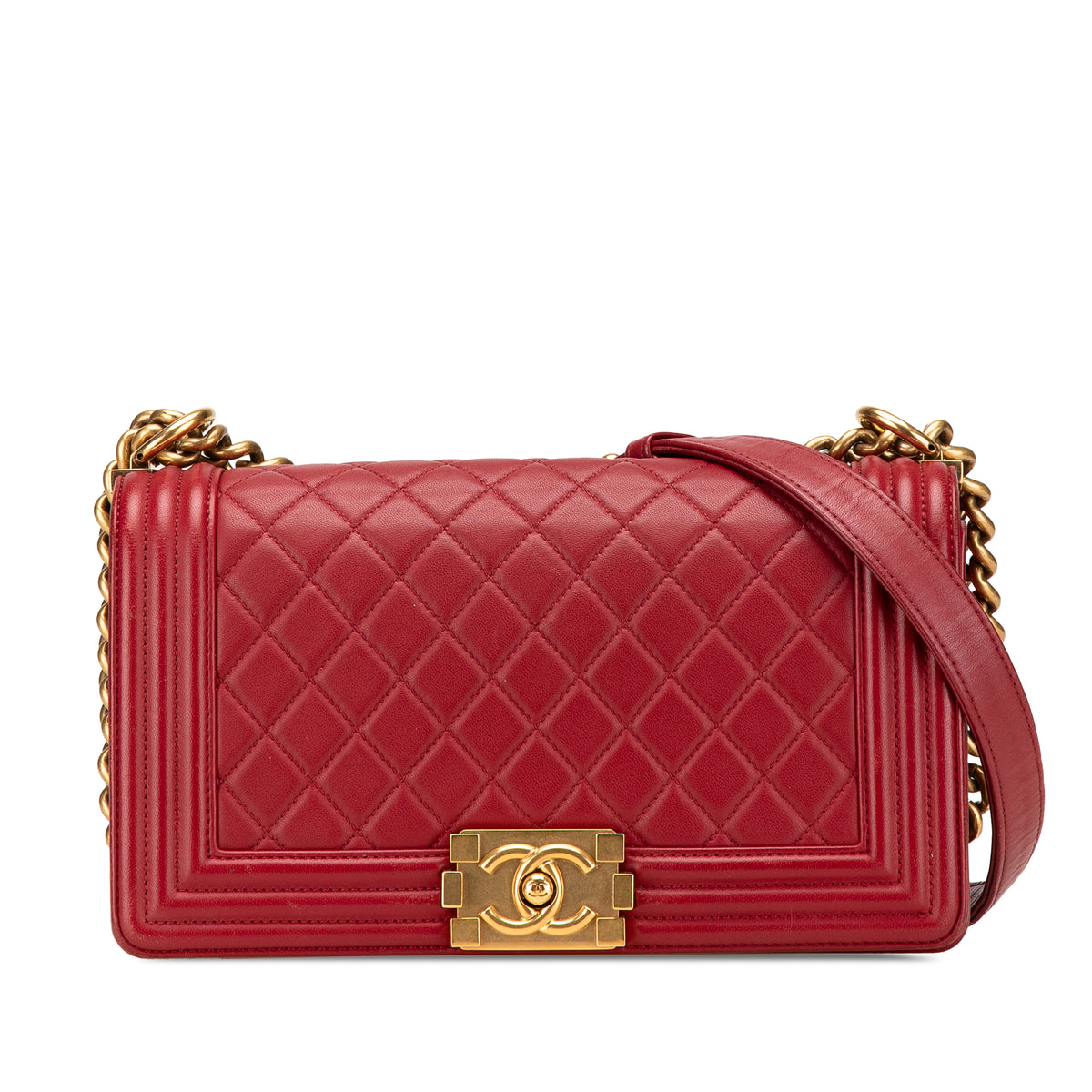 Old Medium Lambskin Boy Flap