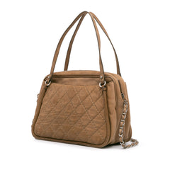 Quilted Iridescent Calfskin Relax CC Satchel