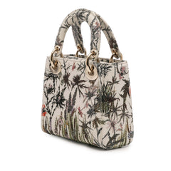 Mini Calfskin Beaded Embroidered Jardin Naturel Lady Dior