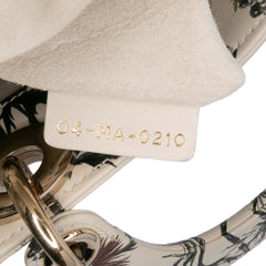 Mini Calfskin Beaded Embroidered Jardin Naturel Lady Dior
