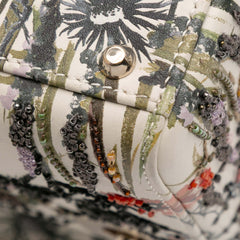 Mini Calfskin Beaded Embroidered Jardin Naturel Lady Dior