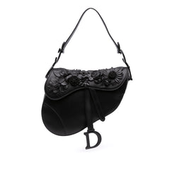 Ultramatte Calfskin 3D Floral Saddle Bag