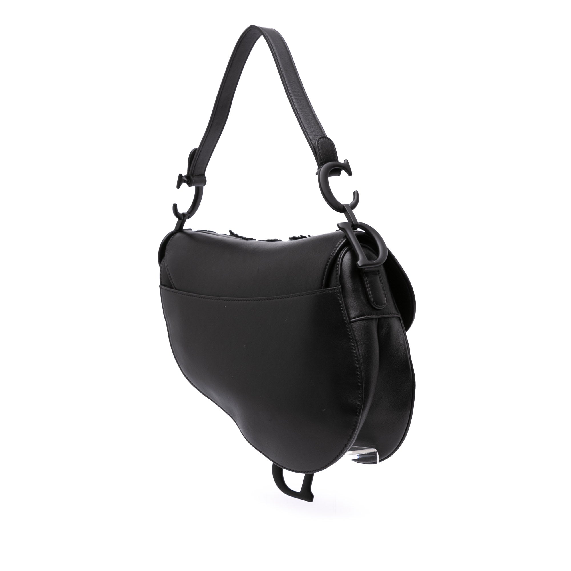 Ultramatte Calfskin 3D Floral Saddle Bag