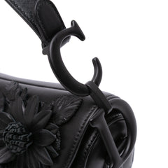 Ultramatte Calfskin 3D Floral Saddle Bag