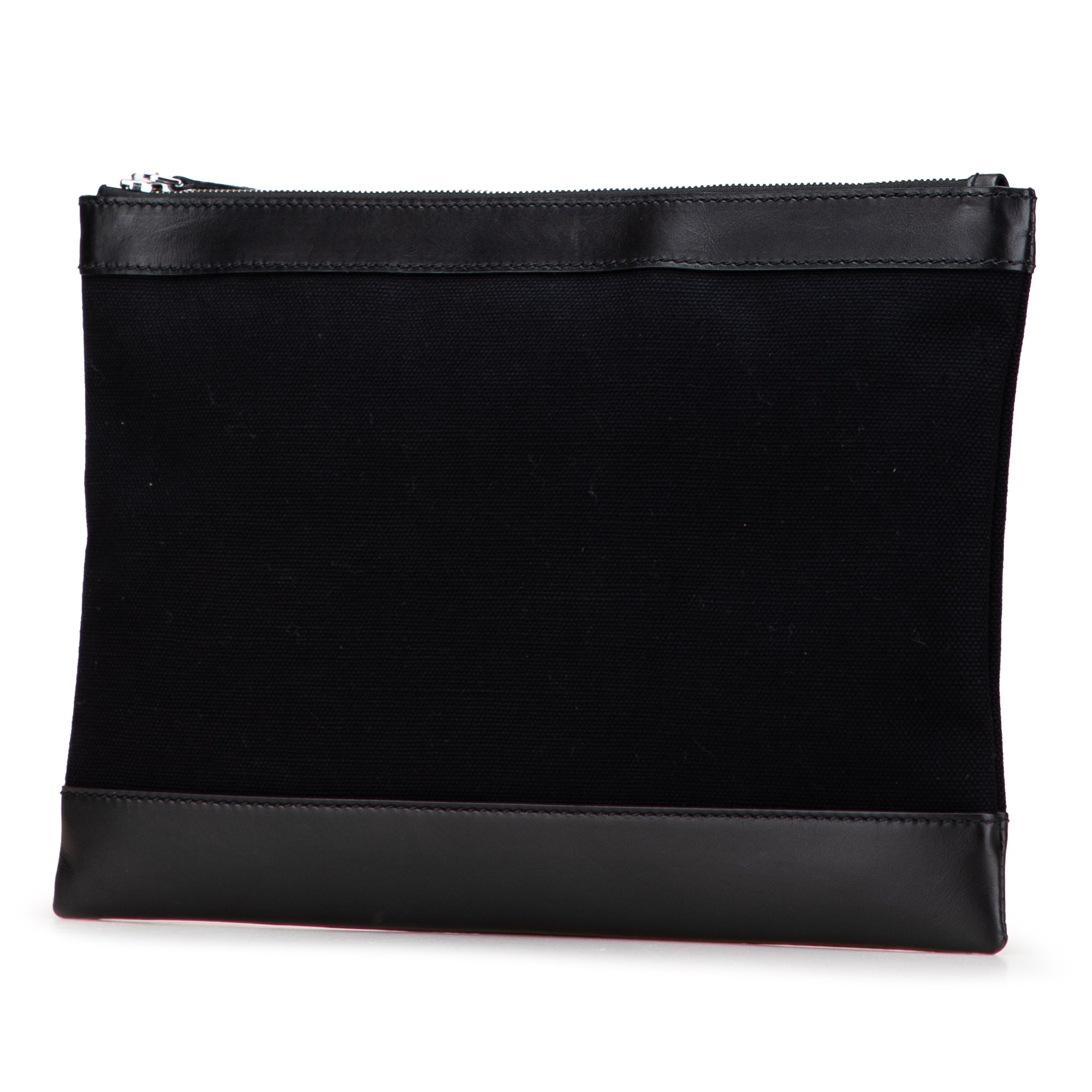 Canvas Navy Clip M Clutch