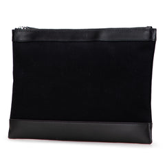 Canvas Navy Clip M Clutch