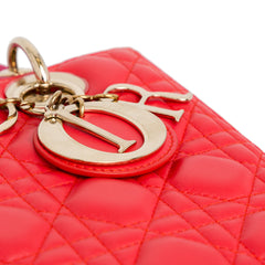 Medium Bicolor Lambskin Cannage Lady Dior