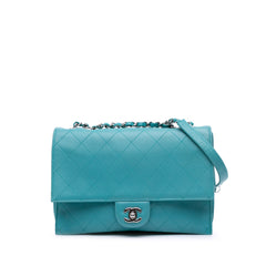 CC Quilted Calfskin Double Flap
