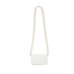 Quilted Calfskin Maxi Pearls Clutch With Chain_2