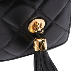 CC Lambskin Tassel Clutch with Chain