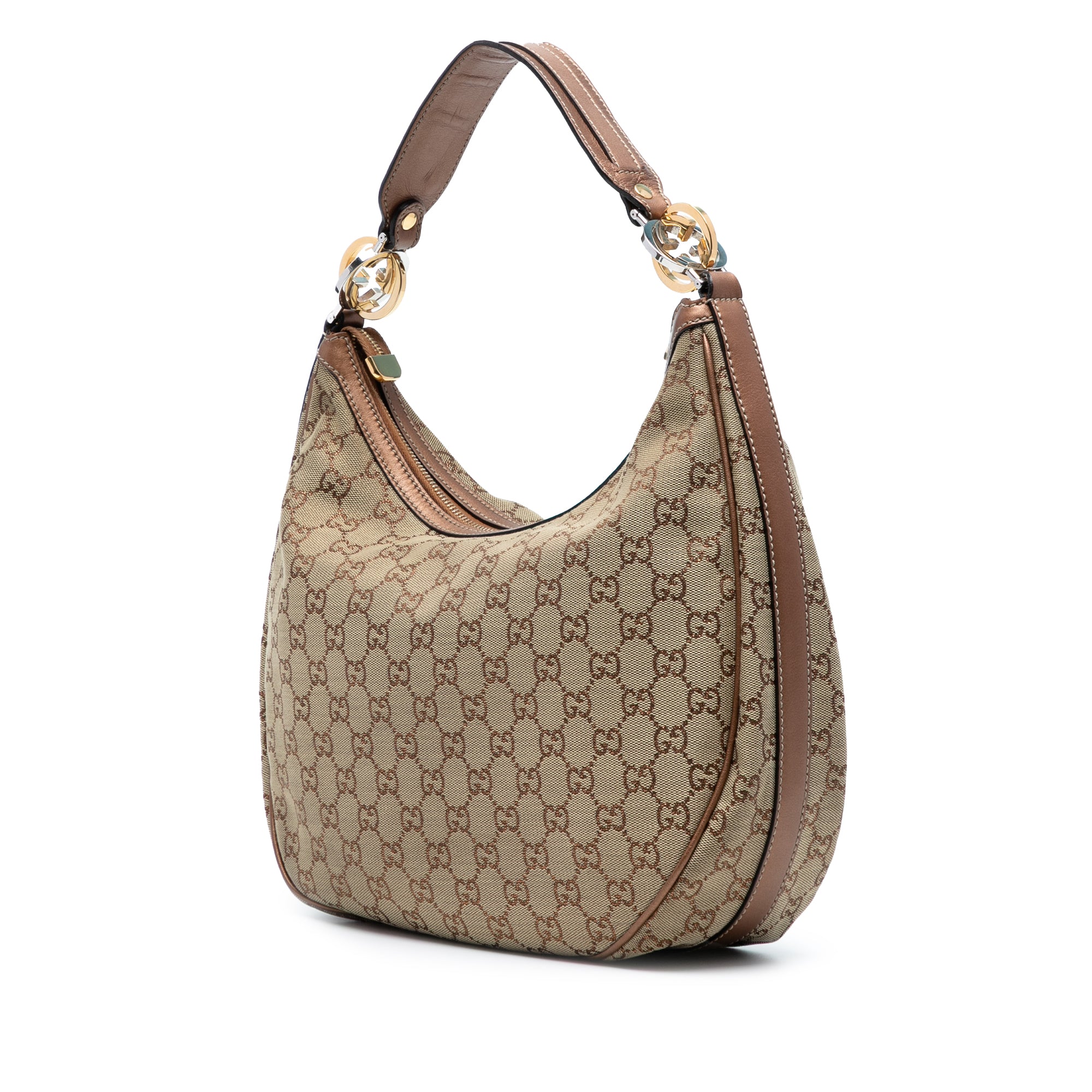 Medium GG Canvas Twins Hobo