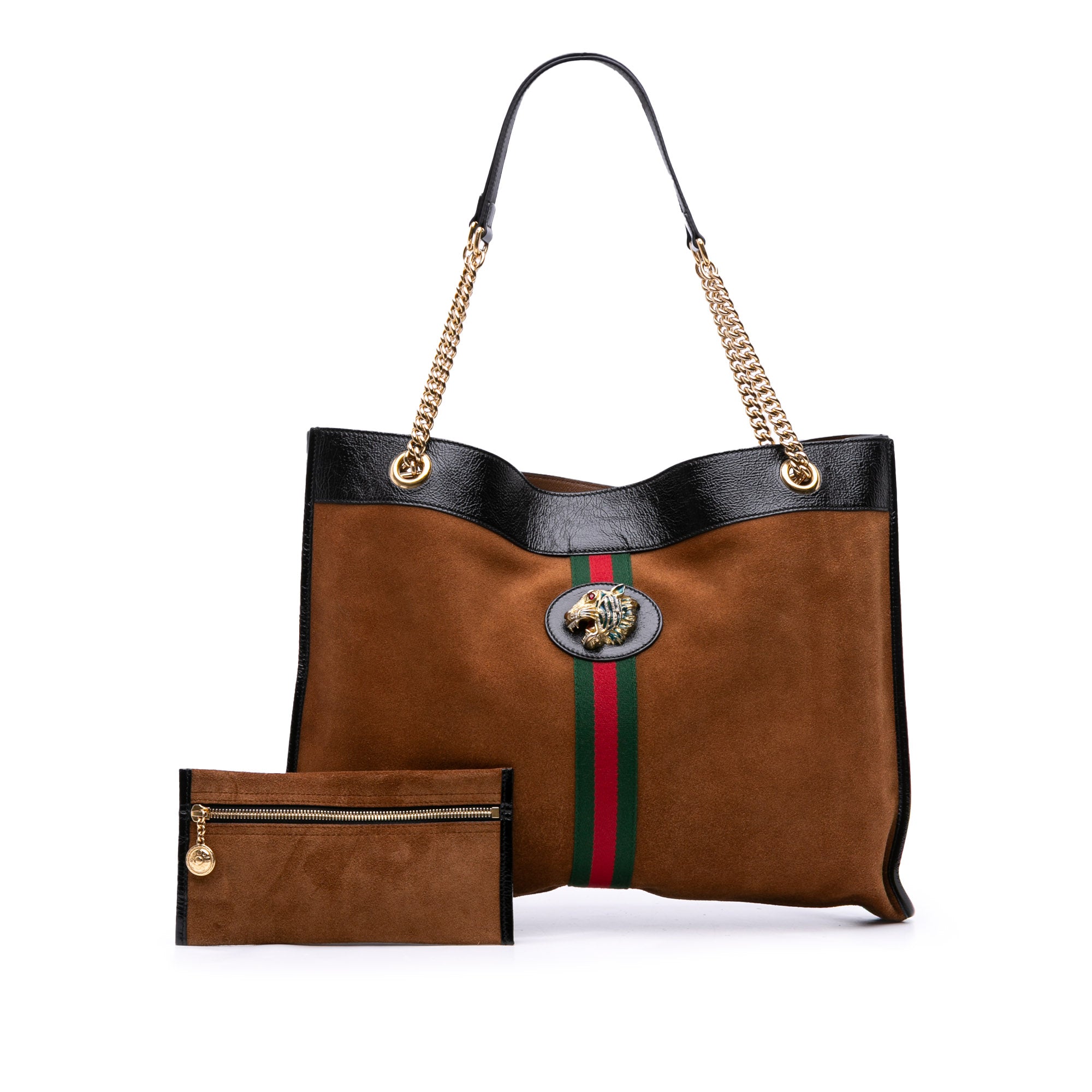 Large Web Suede Rajah Tote