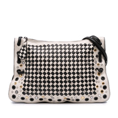 Nappa Intrecciato Check Grommet Palio Crossbody