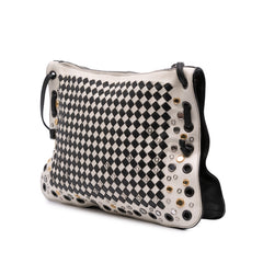 Nappa Intrecciato Check Grommet Palio Crossbody