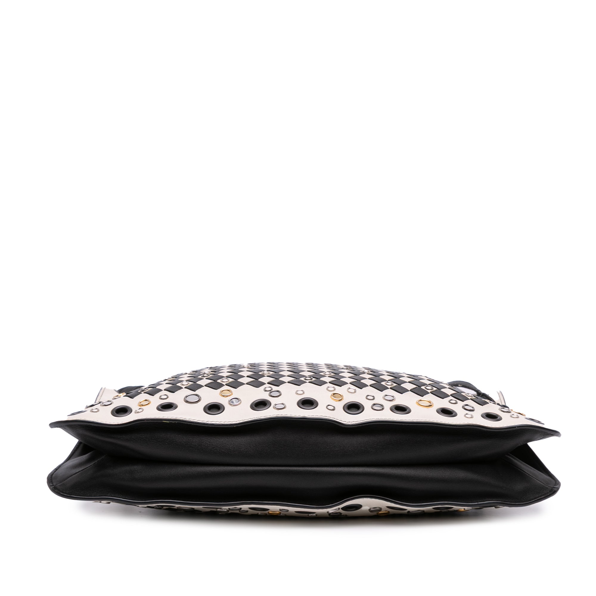 Nappa Intrecciato Check Grommet Palio Crossbody