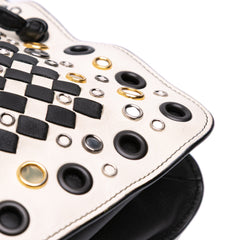Nappa Intrecciato Check Grommet Palio Crossbody