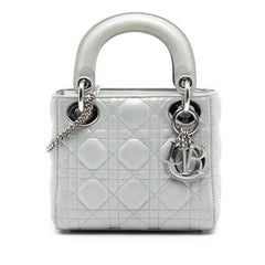 Mini Iridescent Lambskin Cannage Lady Dior