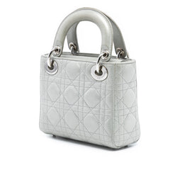 Mini Iridescent Lambskin Cannage Lady Dior