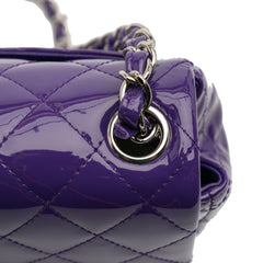 Mini Square Classic Patent Single Flap