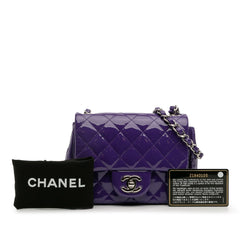 Mini Square Classic Patent Single Flap