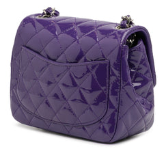 Mini Square Classic Patent Single Flap