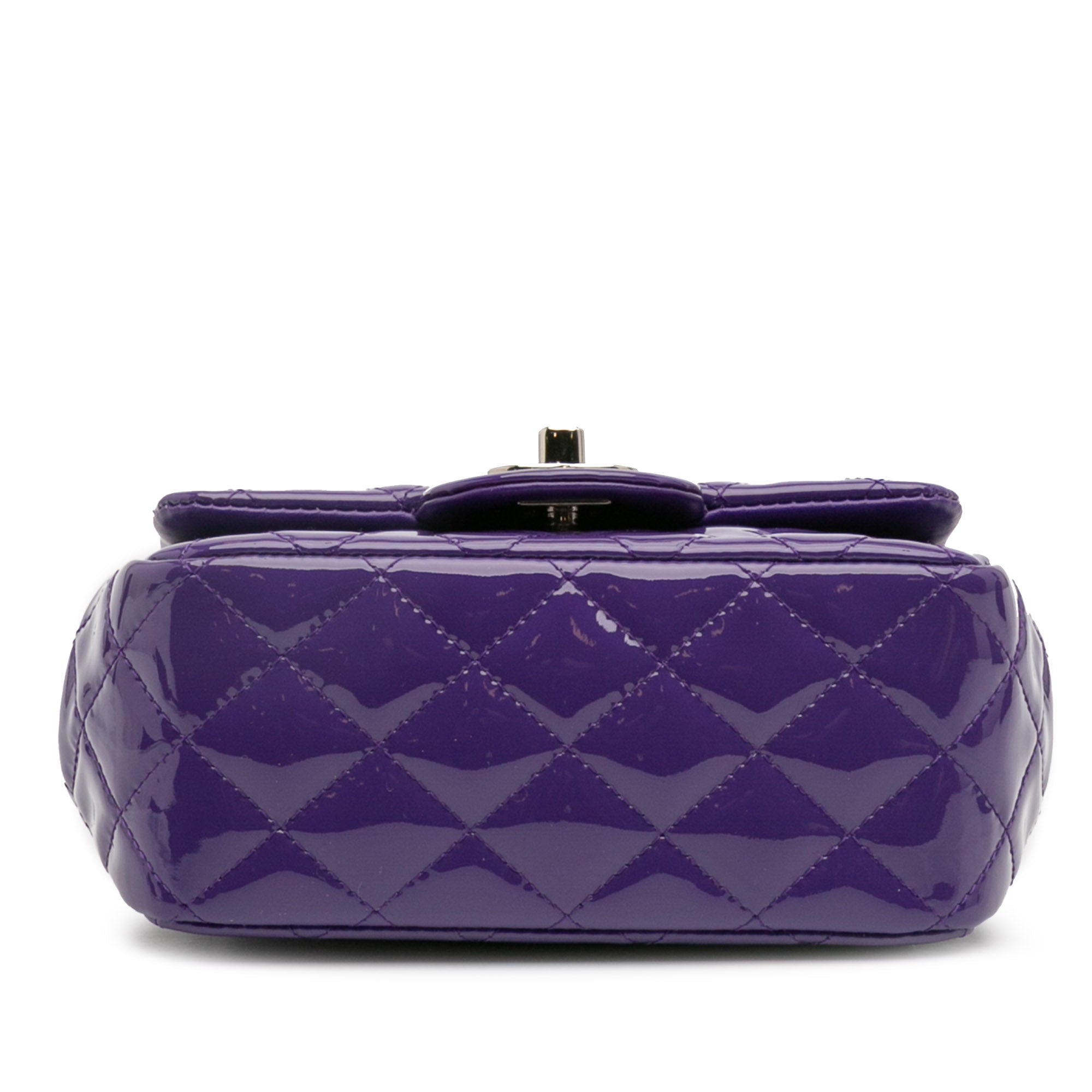 Mini Square Classic Patent Single Flap