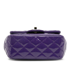 Mini Square Classic Patent Single Flap