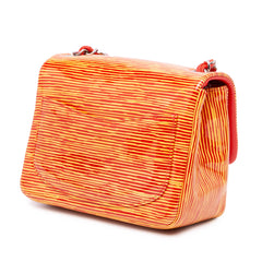 Mini Square Classic Patent Striped Single Flap