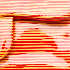 Mini Square Classic Patent Striped Single Flap