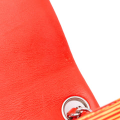 Mini Square Classic Patent Striped Single Flap