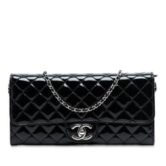 CC Quilted Patent East West Wallet On Chain