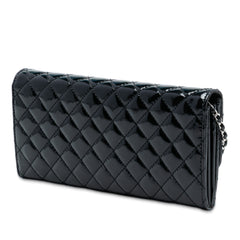 CC Quilted Patent East West Wallet On Chain