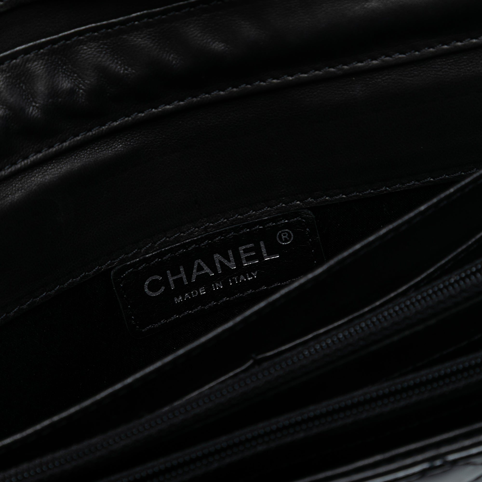 CC Quilted Patent East West Wallet On Chain