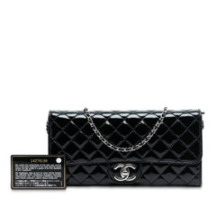 CC Quilted Patent East West Wallet On Chain