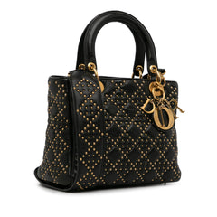 Medium Lambskin Studded Lady Dior_1