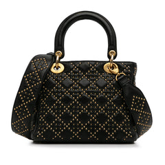 Medium Lambskin Studded Lady Dior_3