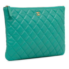 Quilted Lambskin O-Case Clutch_1