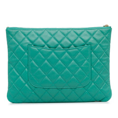 Quilted Lambskin O-Case Clutch_2