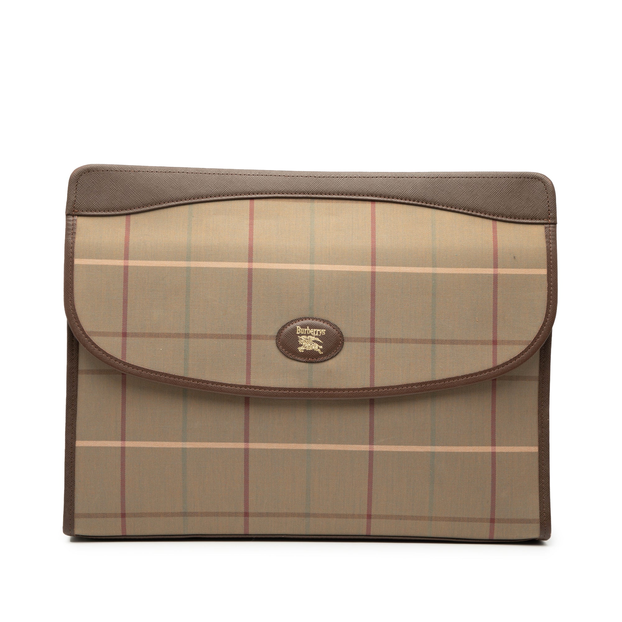 Vintage Check Canvas Clutch